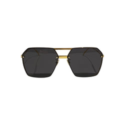 pre-owned BOTTEGA VENETA gold and brown sunglasses