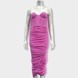 pre-loved ALEX PERRY candy pink draped dress | Size S