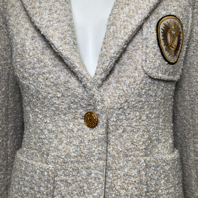 Louis Vuitton Women's Ecru Tweed Jacket