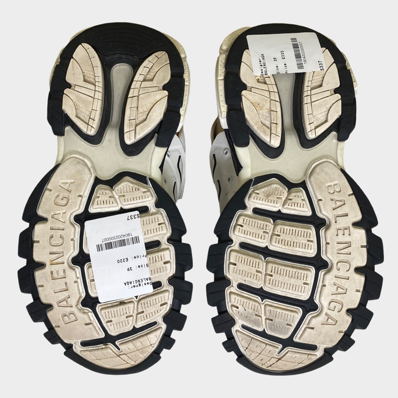 Balenciaga Women's Black & White Track Panelled Trainers