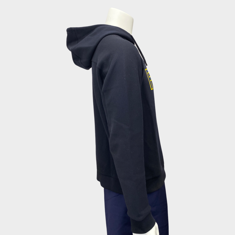 Fendi men's navy cotton logo hoodie