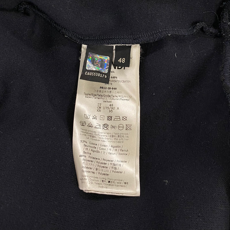 Fendi men's navy cotton logo hoodie