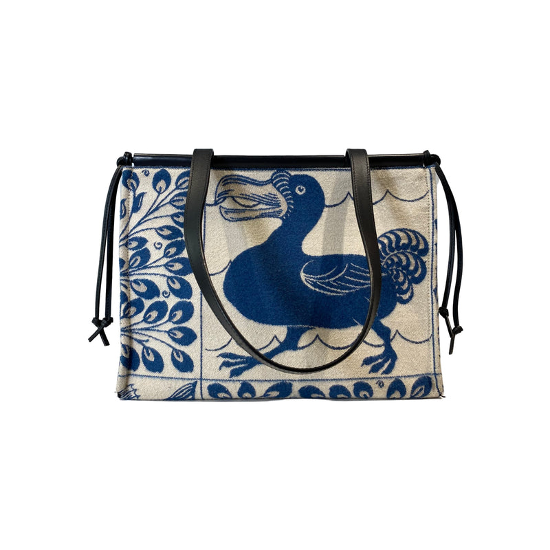 pre-owned  Loewe Blue Multi Cushion Dodo-Jacquard Tote Bag