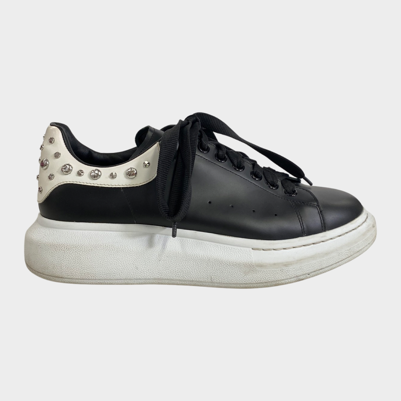 Alexander McQueen men's oversized black and white studded sneakers