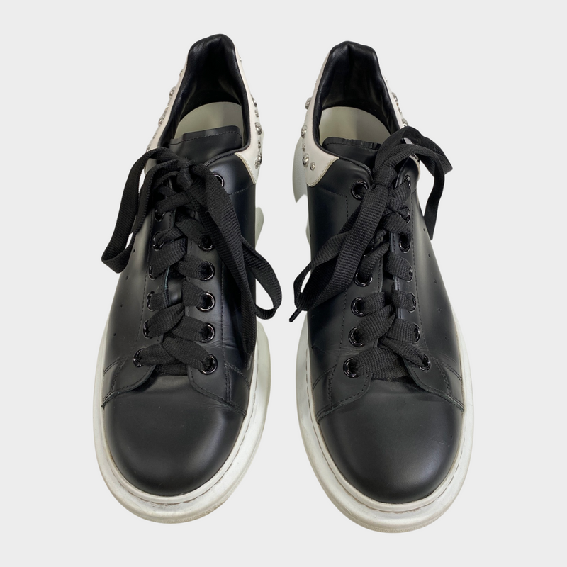 Alexander McQueen men's oversized black and white studded sneakers