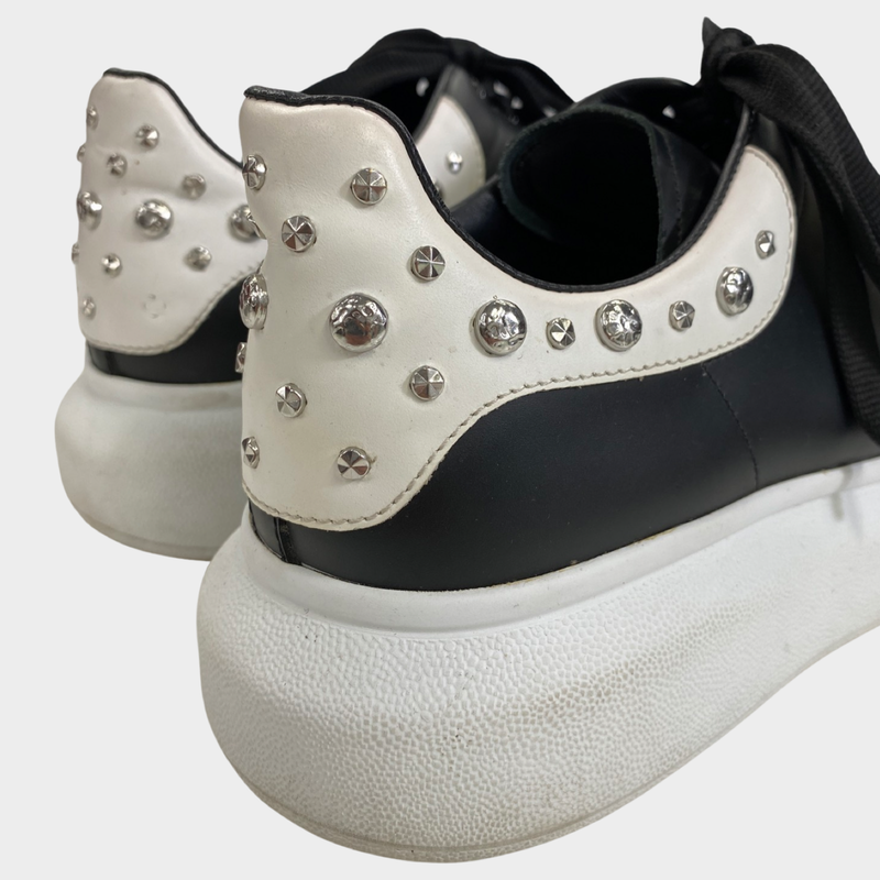Alexander McQueen men's oversized black and white studded sneakers