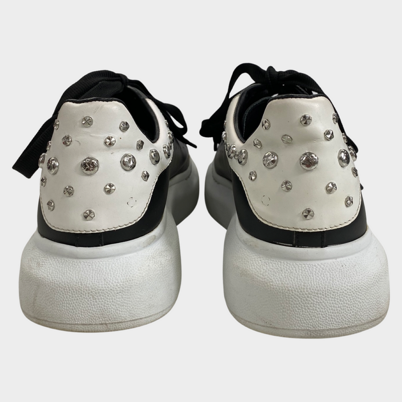 Alexander McQueen men's oversized black and white studded sneakers