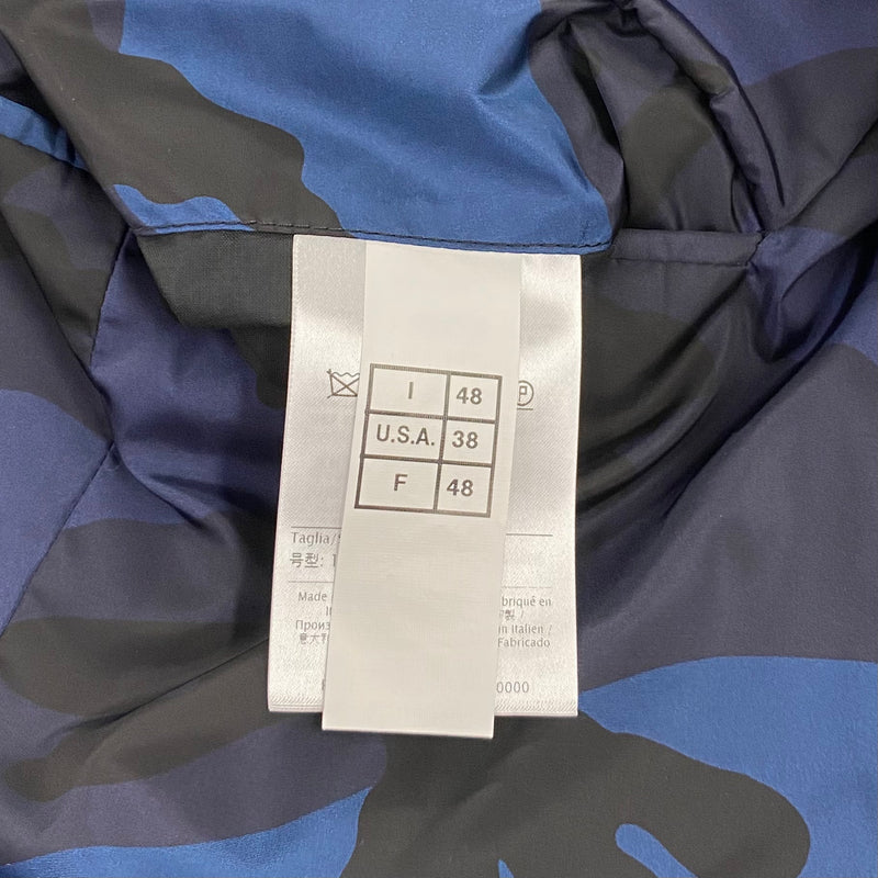 Valentino men's navy and blue camouflage reversible jacket