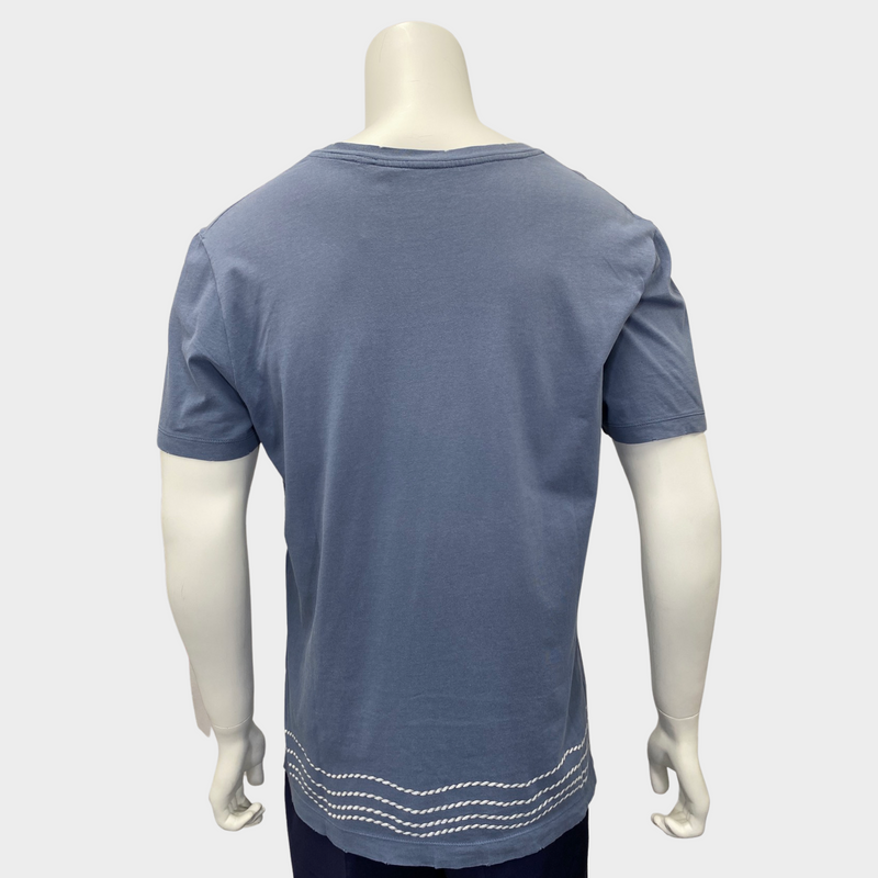Gucci men's blue T-shirt with octopus print