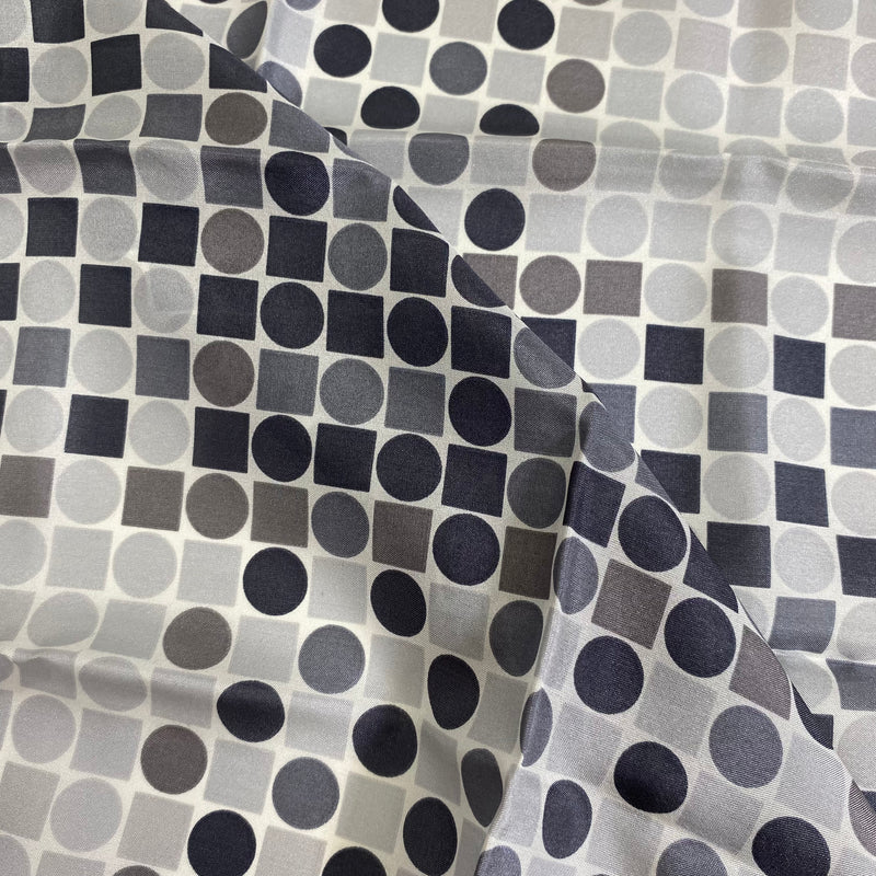 Tom Ford geometric print grey and white pocket square