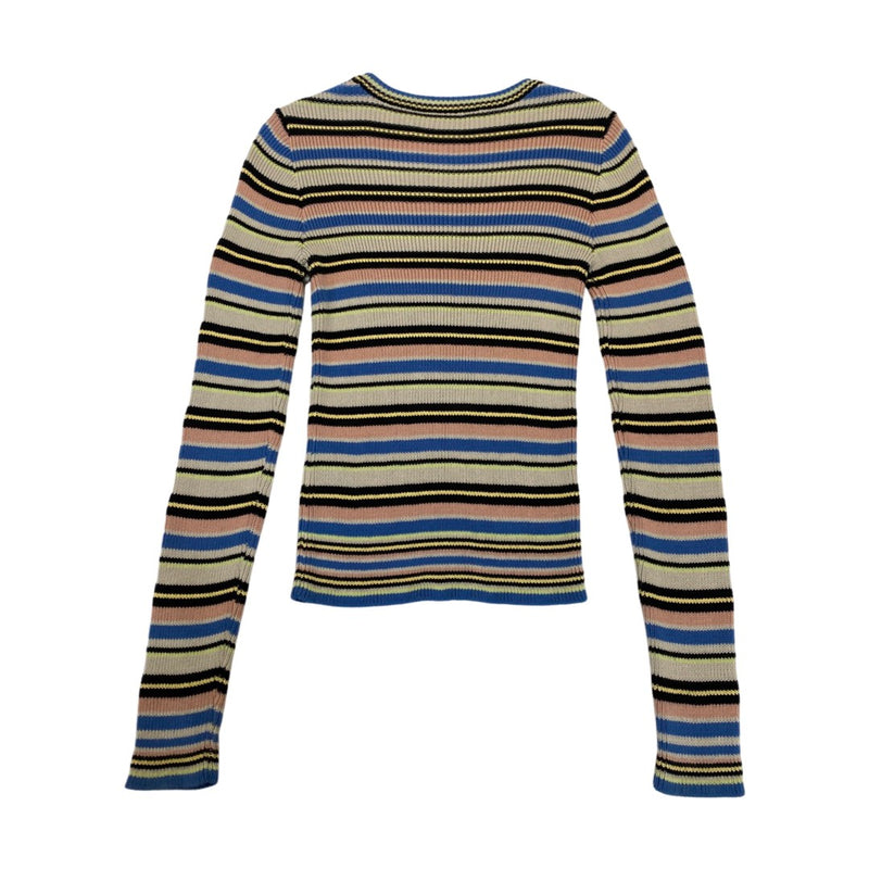 second-hand VALENTINO multicolour striped knitted cotton jumper | Size S