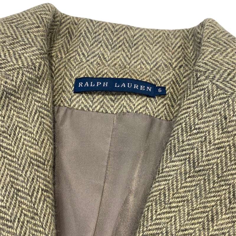 RALPH LAUREN lemon grey herringbone woolen jacket