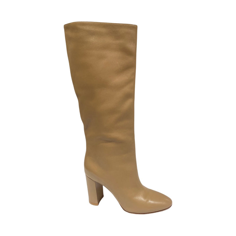 pre-owned GIANVITO ROSSI beige leather boots | Size 36