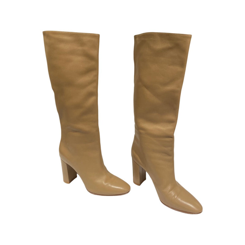 second-hand GIANVITO ROSSI beige leather boots | Size 36