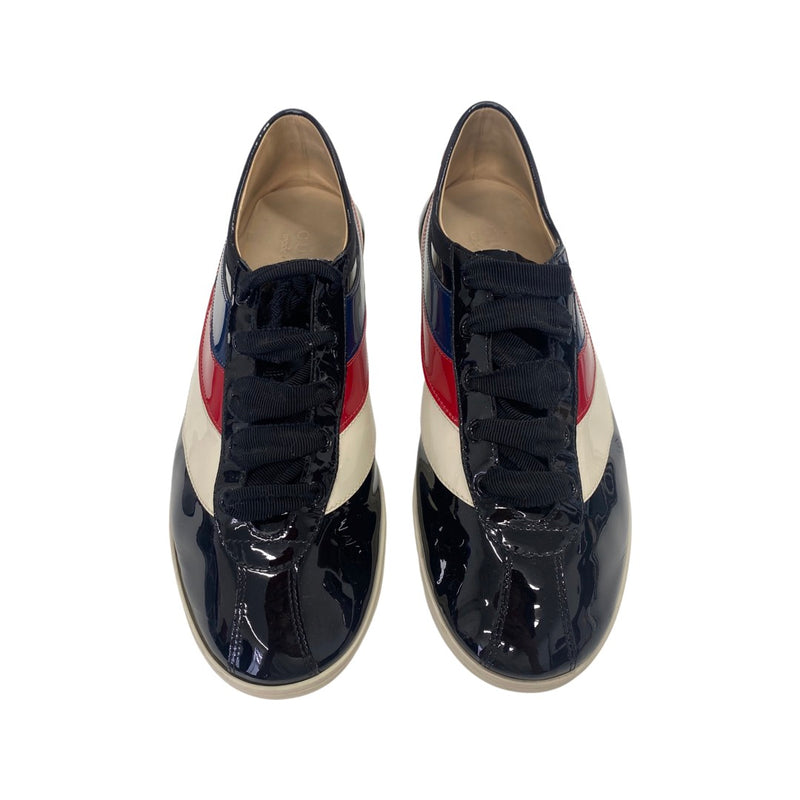 second-hand GUCCI Falacer patent leather trainers | Size 42