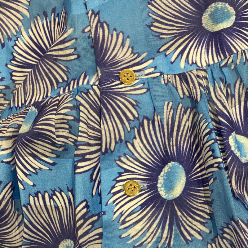 Suno blue floral print cotton dress
