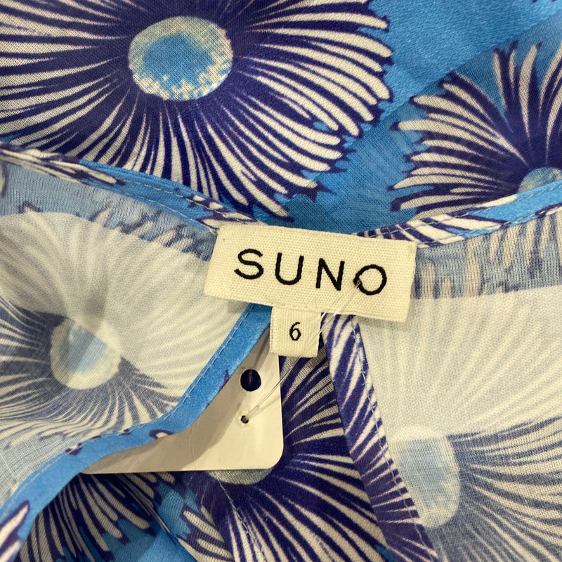 Suno blue floral print cotton dress