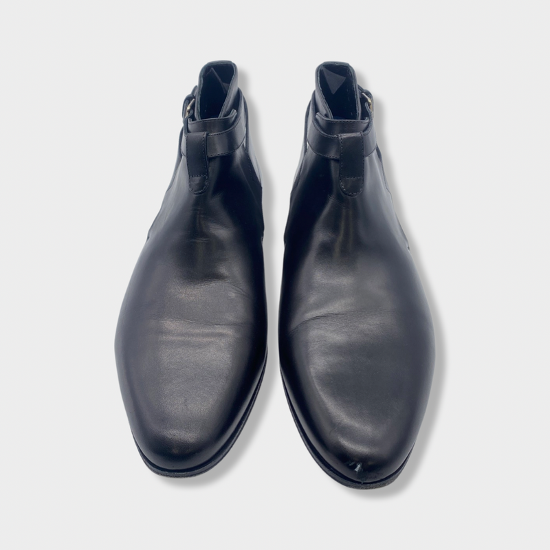second-hand SAINT LAURENT black leather ankle boots | Size 42