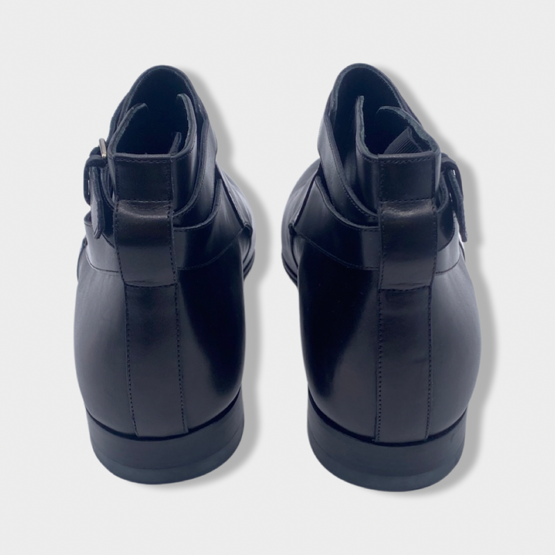 SAINT LAURENT black leather ankle boots