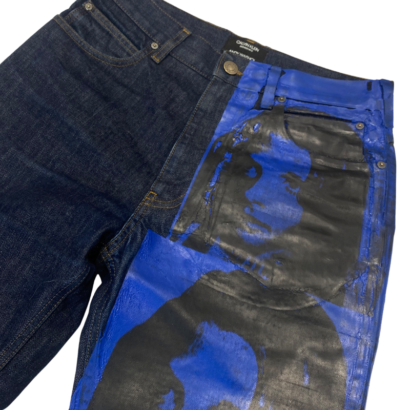Calvin Klein x Andy Warhol print navy jeans loop generation 