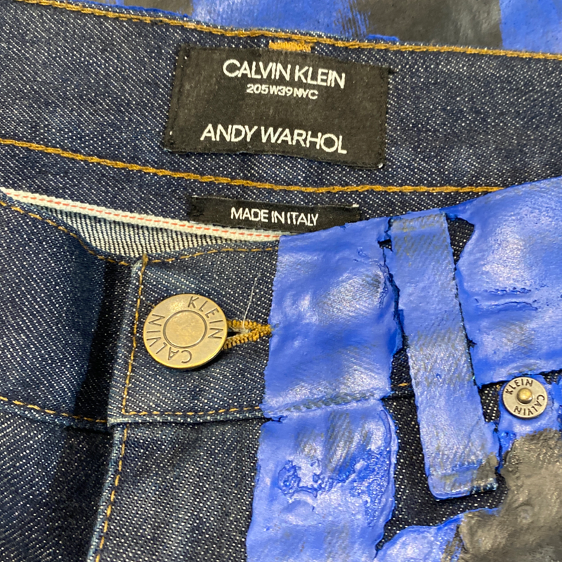 Calvin Klein x Andy Warhol print navy jeans