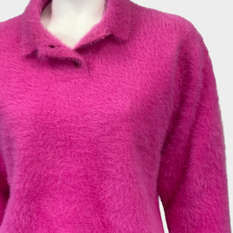 JACQUEMUS Le Polo Neve pink knitted jumper