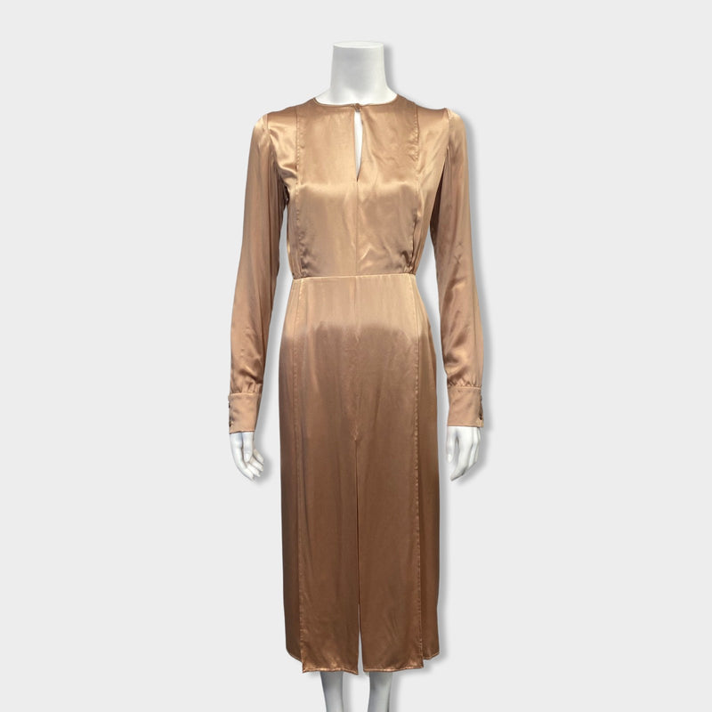 pre-owned STELLA MCCARTNEY beige silk dress | Size IT38