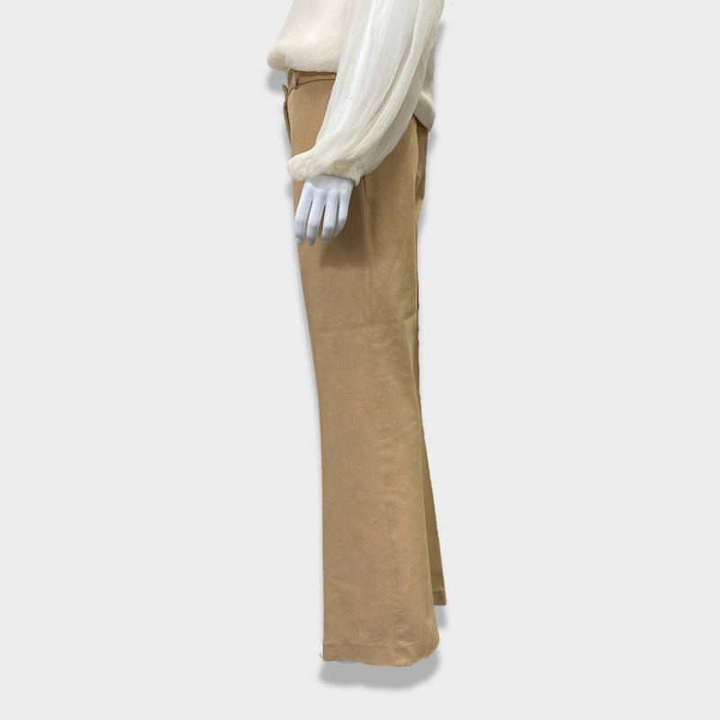 pre-loved JOSEPH camel colour cotton trousers