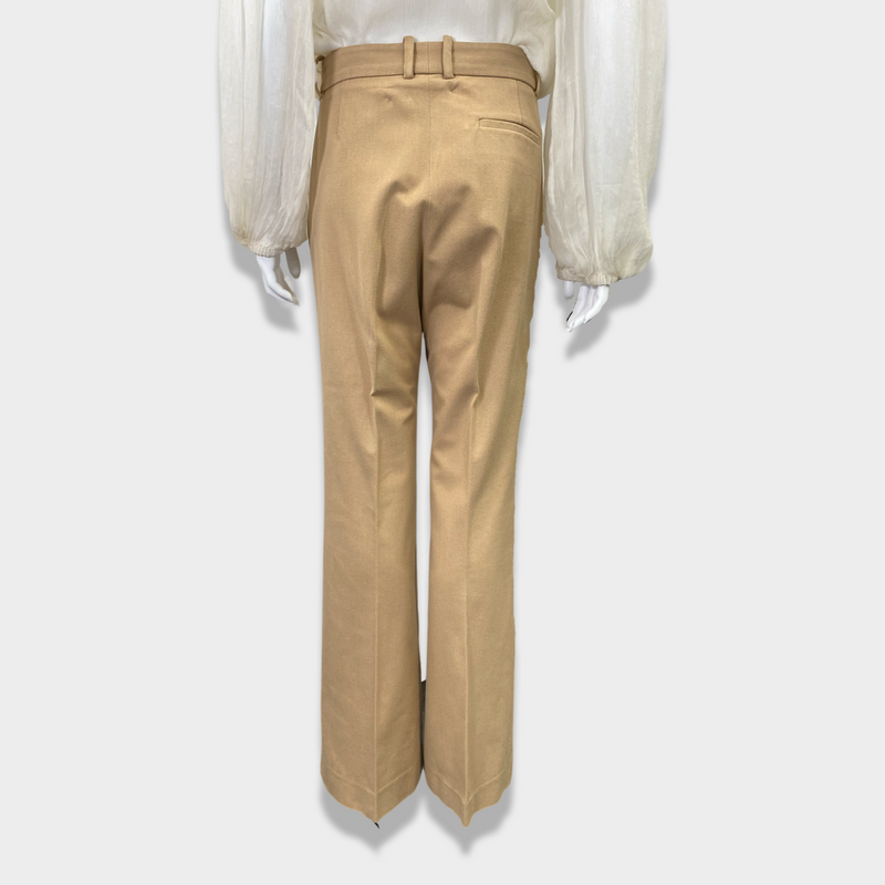 second-hand JOSEPH camel colour cotton trousers