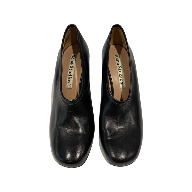 ACNE STUDIOS black leather pumps with acrylic heels | Size 39