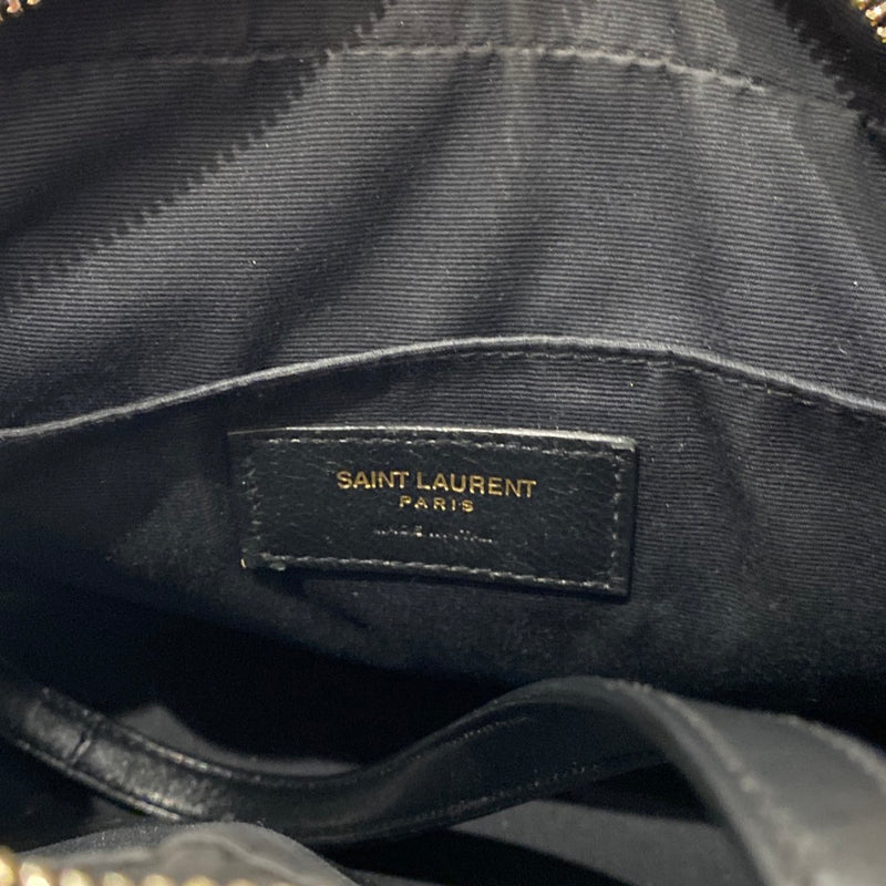 SAINT LAURENT black leather camera bag