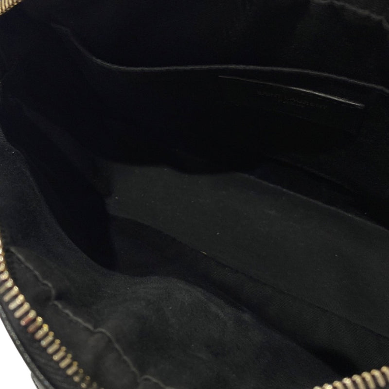 SAINT LAURENT black leather camera bag