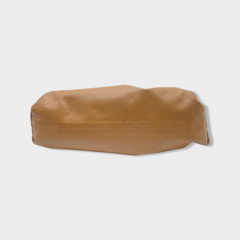 BOTTEGA VENETA caramel leather pouch