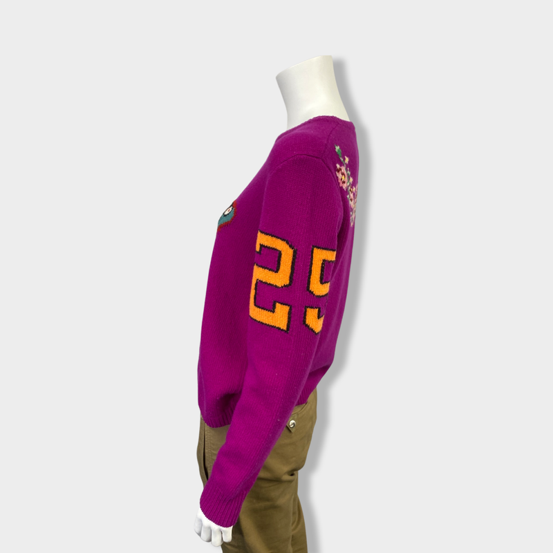second-hand GUCCI purple woollen jumper | Size M