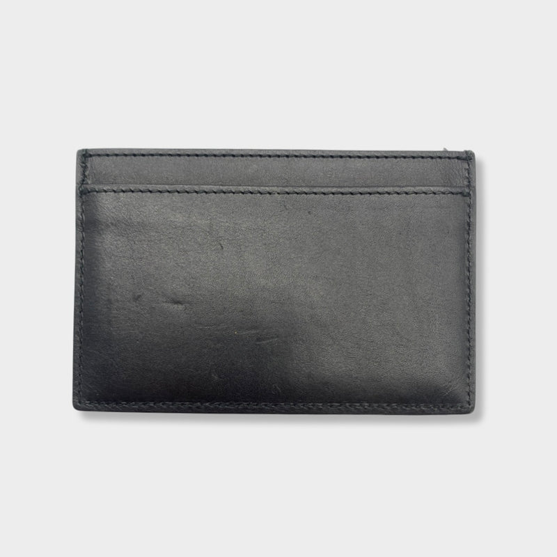 pre-owned SAINT LAURENT black leather cardholder