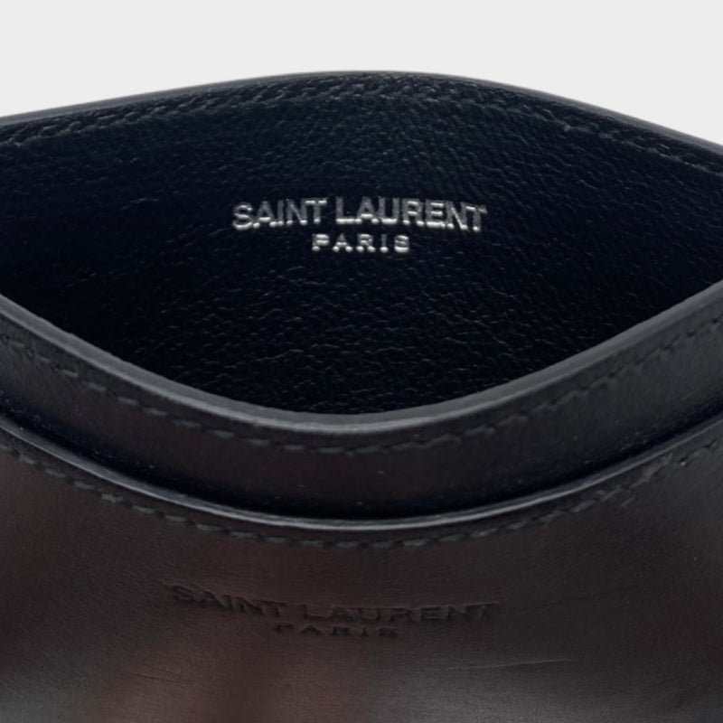 second-hand SAINT LAURENT black leather cardholder