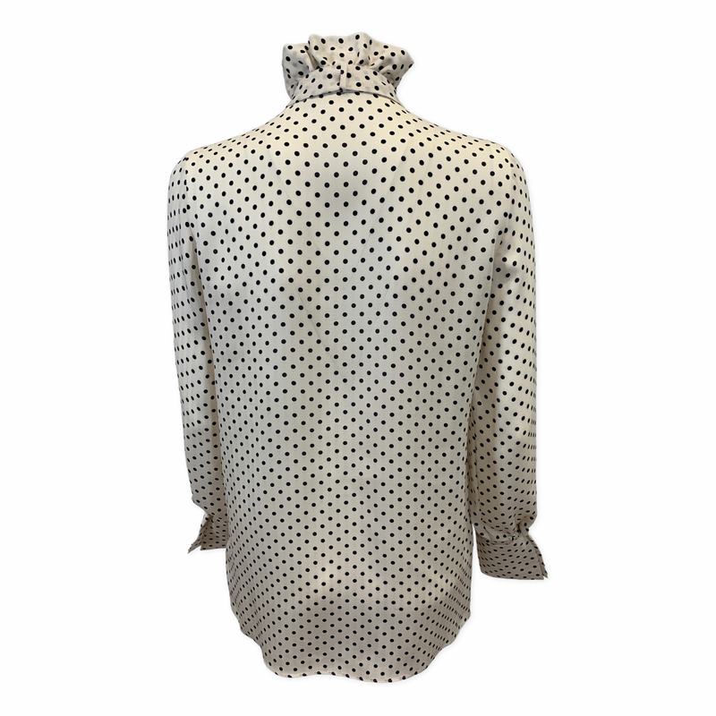 Valentino polka dot silk blouse with a bow