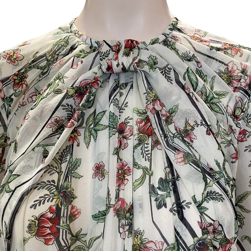 GIAMBATTISTA VALLI floral print mid-length silk dress