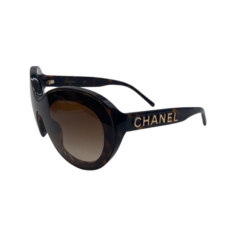 second-hand CHANEL brown tortoiseshell sunglasses