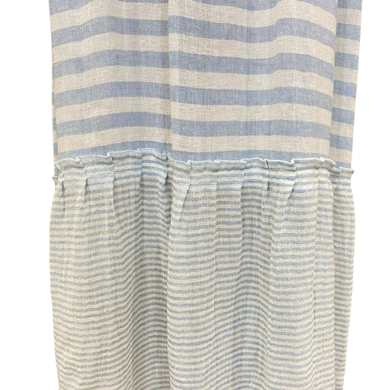 Louisa blue striped cotton dress