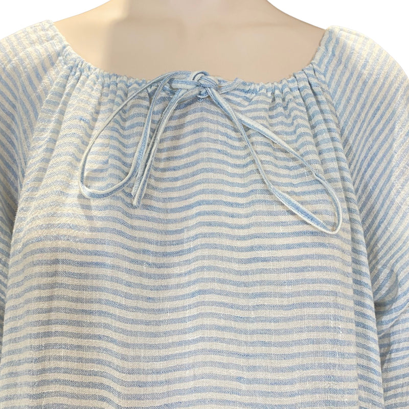 second-hand Louisa blue striped cotton dress | Size IT40