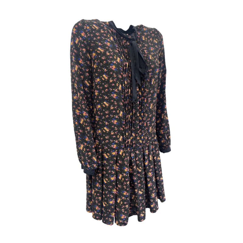 pre-loved ALEXANDER MCQUEEN MCQ floral print silk dress | Size IT38