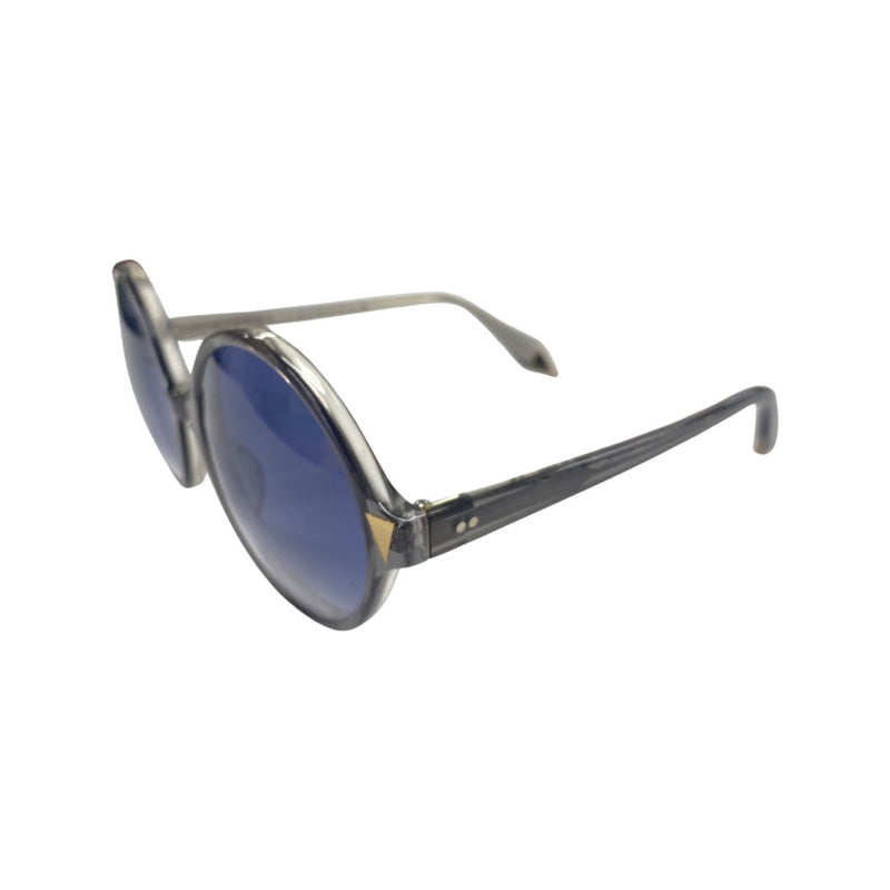 pre-loved VICTORIA BECKHAM blue and grey round sunglasses