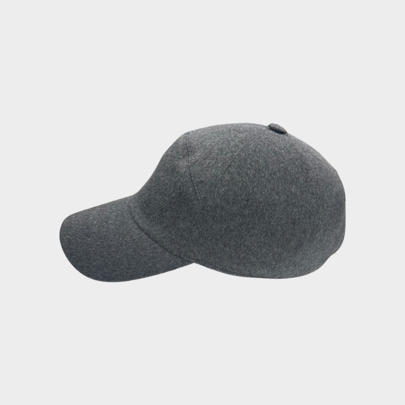 LORO PIANA grey baby cashmere baseball cap