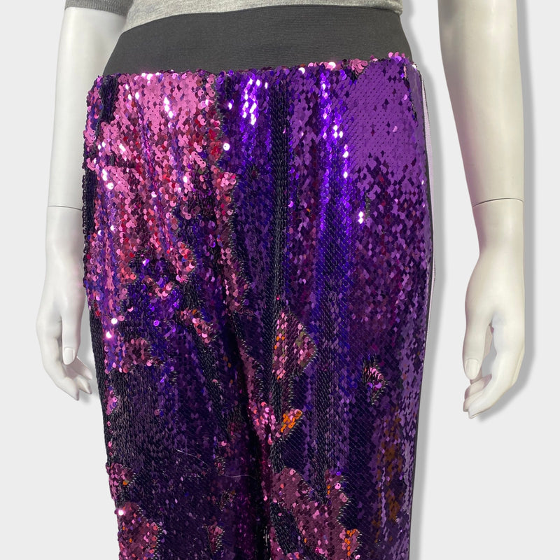 SERENA BUTE purple sequined trousers