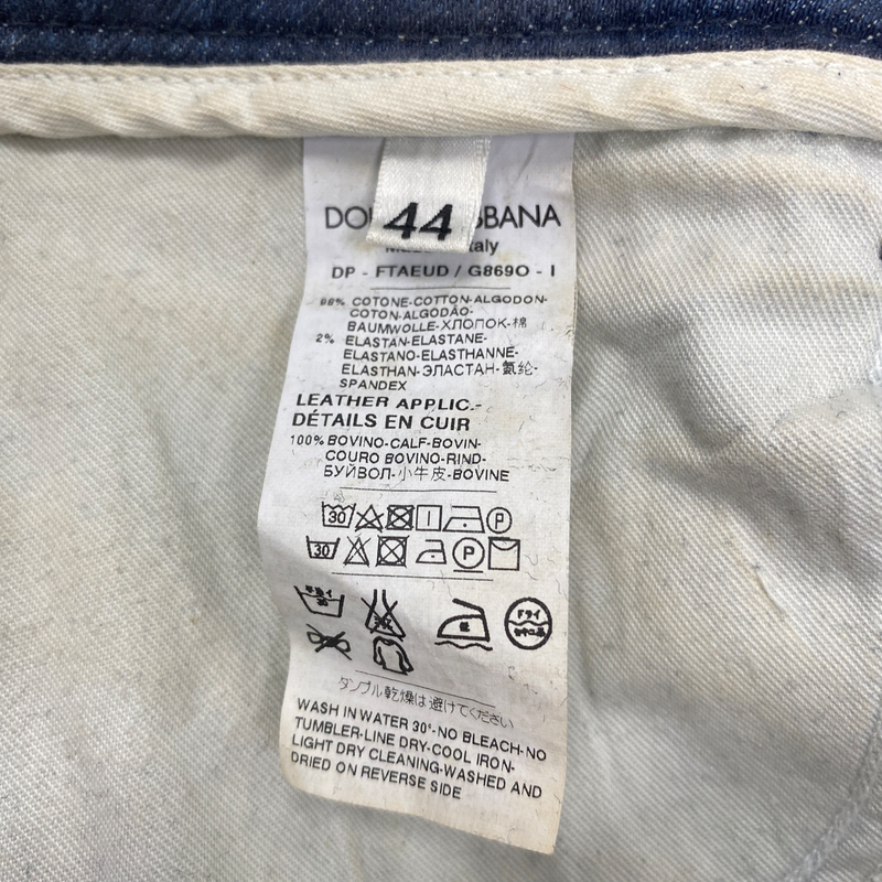 DOLCE&GABBANA blue distressed jeans