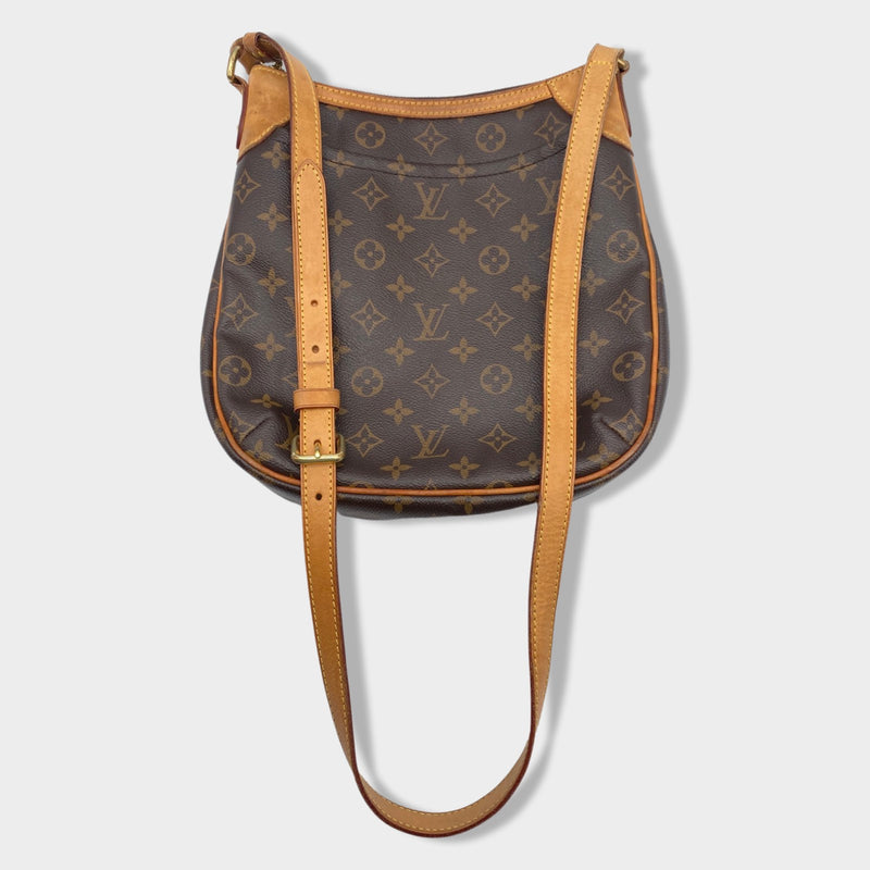 second-hand LOUIS VUITTON brown monogram canvas and leather shoulder bag