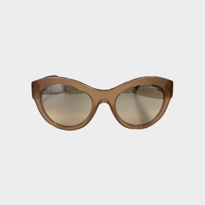 CHANEL light brown sunglasses
