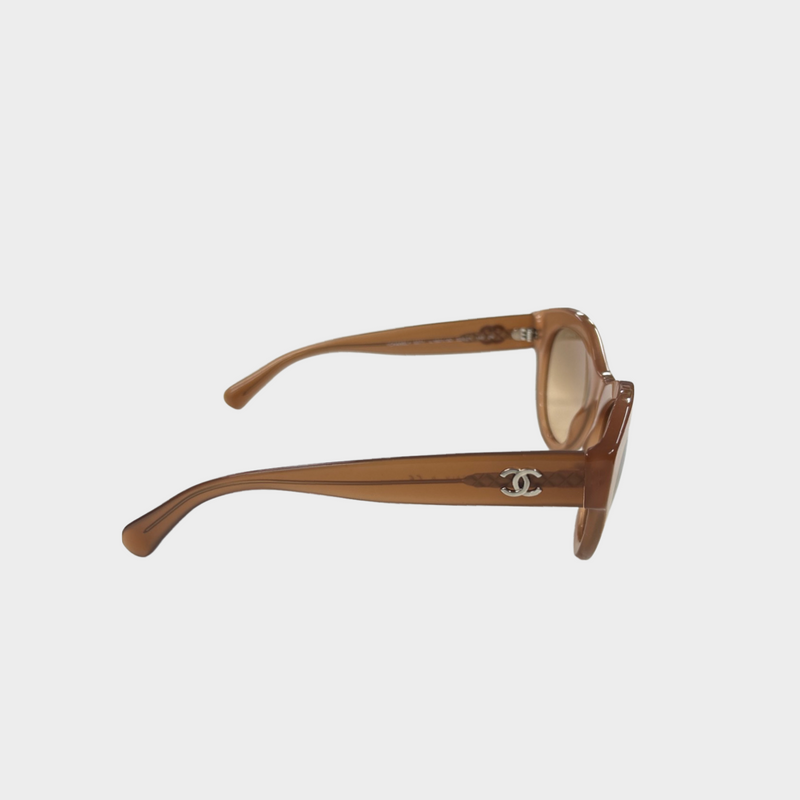 CHANEL light brown sunglasses