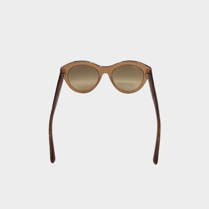 CHANEL light brown sunglasses